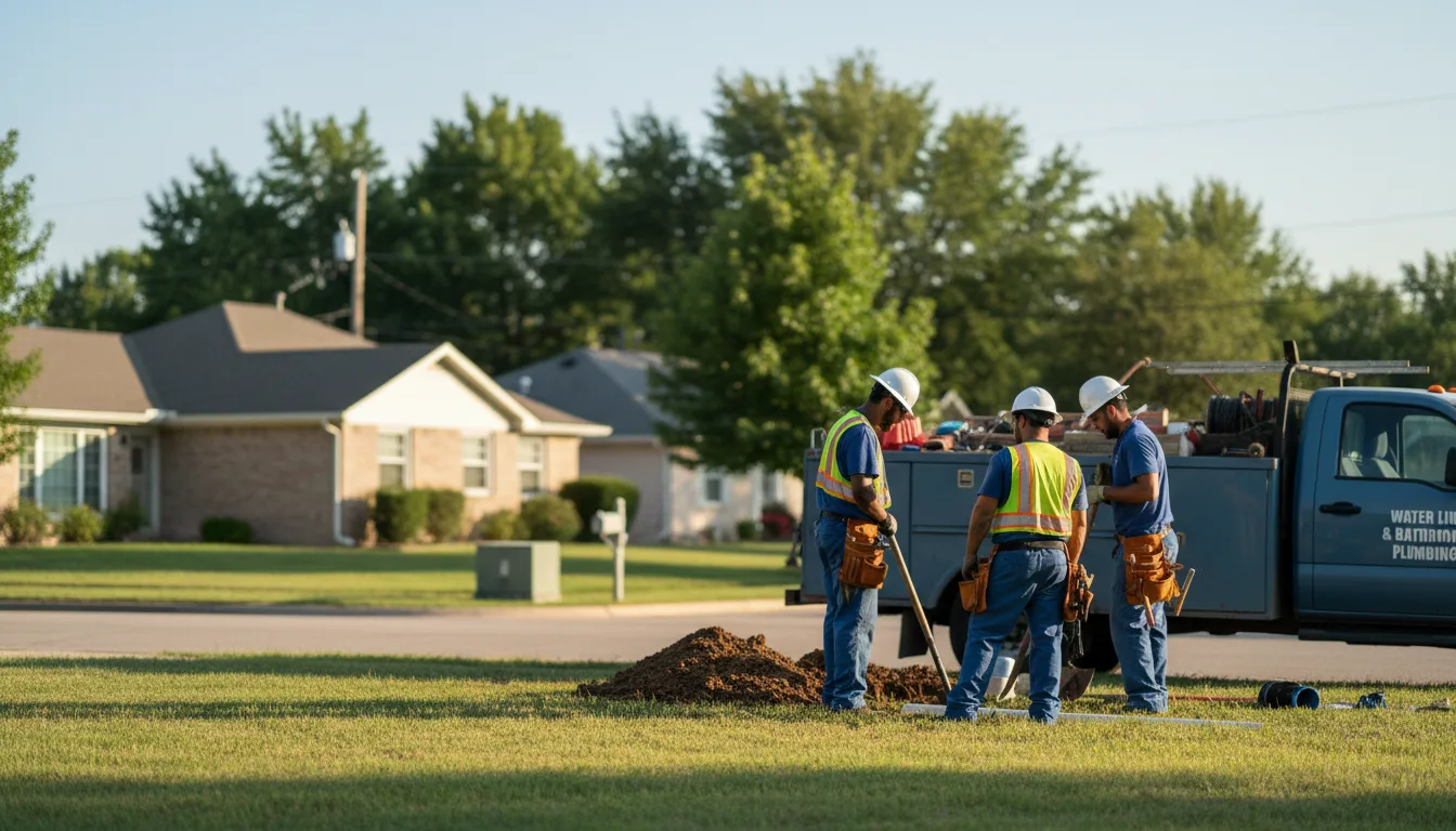 Residential water line and bathroom plumbing service in Utica, MO